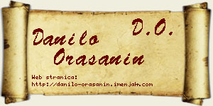 Danilo Orašanin vizit kartica